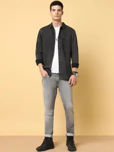 Wrangler Men Vegas Skinny Fit Light Fade Clean Look Stretchable Jeans