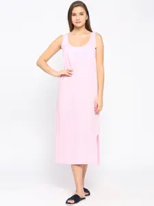 RedRose Round Neck Comfortable Cotton Nighty Long Slip