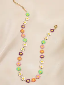 EL REGALO Floral Minimal Necklace With Lobster Closure