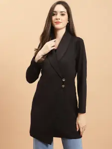 WESTCLO Shawl Collar Double-Breasted Casual Blazer