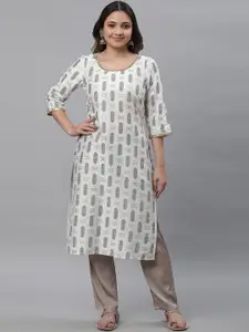 AURELIA Ethnic Motifs Printed Straight Kurta