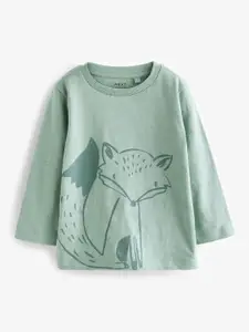 NEXT Boys Baby Fox Print Knitted Pure Cotton T-shirt