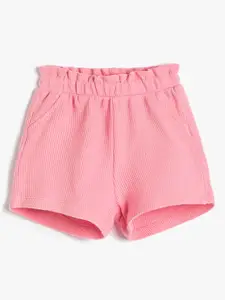 Koton Girls Mid-Rise Pure Cotton Shorts