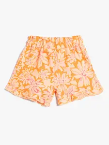 Koton Girls Floral Printed Regular Shorts