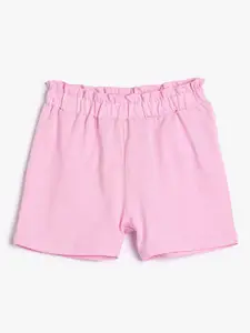 Koton Girls Mid-Rise Pure Cotton Regular Shorts