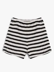 Koton Girls Striped Regular Fit Shorts