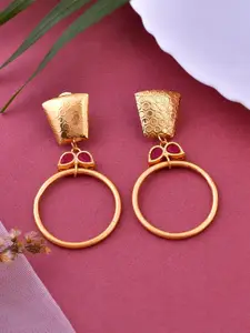 Silvermerc Designs Gold-Plated Contemporary Drop Earrings
