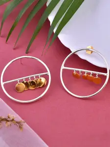 Silvermerc Designs Silver-Plated Circular Drop Earrings