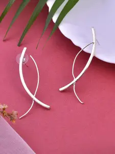 Silvermerc Designs Silver-Plated Contemporary Drop Earrings