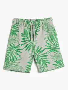 Koton Boys Floral Printed Pure Cotton Shorts