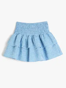 Koton Girls Checked Flared Mini Skirt