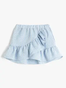 Koton Girls Striped Ruffles Flared Mini Skirt