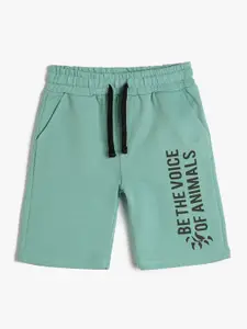Koton Boys Typography Printed Mid-Rise Regular Shorts