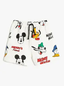 Koton Boys Mickey & Friends Printed Pure Cotton Shorts