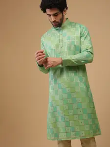 KALKI Fashion Woven Design Regular Zari Chanderi Silk Kurta With Pyjamas
