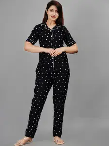 TREND ME Conversational Printed Pure Cotton Night Suit