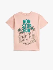 Koton Boys Graphic Printed Pure Cotton T-shirt