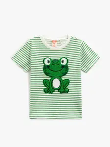 Koton Infants Boys Striped Pure Cotton T-Shirt