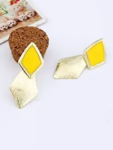 Crunchy Fashion Gold-Plated Geometric Drop Earrings