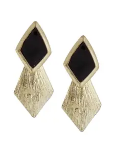 Crunchy Fashion Gold-Plated Geometric Drop Earrings