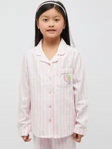 One Friday Girls Striped Night suit