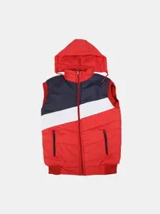 V-Mart Boys Colourblocked Longline Padded Jacket