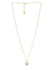 March by FableStreet Gold-Plated Pendant With Chain