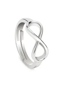 March by FableStreet 925 Sterling Silver Rhodium-Plated Adjustable Finger Ring