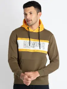 Status Quo Typography Printed Hooded Cotton Sweatshirt