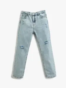 Koton Girls Mildly Distressed Pure Cotton Jeans