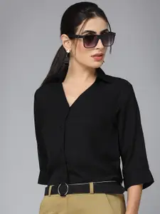 Style Quotient Black Smart Regular Fit Formal Shirt