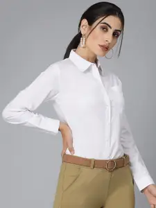 Style Quotient White Chest Pockets Smart Regular Fit Formal Shirt