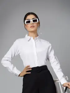 Style Quotient White Smart Formal Shirt