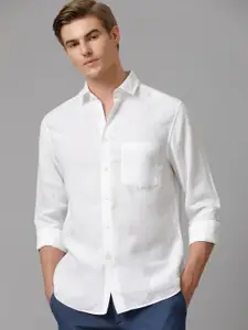 Aldeno Comfort Spread Collar Long Sleeve Linen Casual Shirt