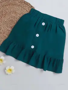 ADDYVERO Girls Ruffled Knee-Length Skirt