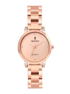 Imperious- The Royal Way Women Embellished Dial Analogue Watch IMP-Rose Gold132
