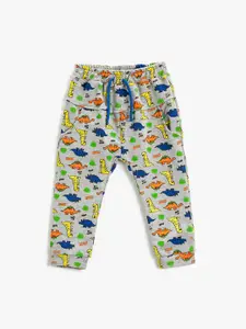 Koton Infants Boys Graphic Printed Mid-Rise Regular Fit Cotton Track Pants