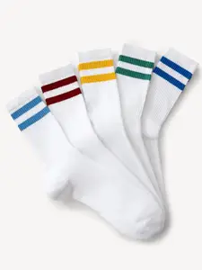 Marks & Spencer Men Pack Of 5 Patterned Above Ankle Length Socks