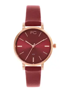 French Connection Women Dial & Leather Straps Analogue Watch FCN00071B