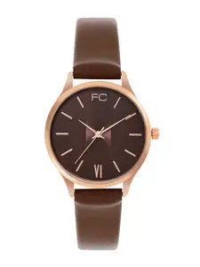 French Connection Women Dial & Leather Straps Analogue Watch FCN00081G