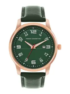 French Connection Men Dial & Leather Straps Analogue Watch FCN00046A