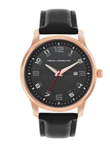French Connection Men Dial & Leather Straps Analogue Watch FCN00046E