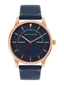 French Connection Men Dial & Leather Straps Analogue Watch FCN00053A