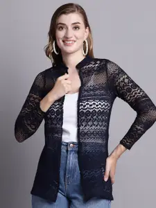 Rute Ethnic Semi Sheer Button Shrug