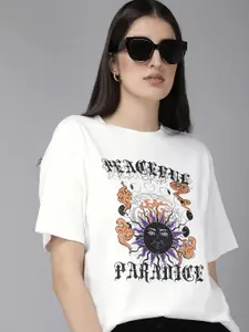 Roadster Women Printed Bio Finish T-shirt