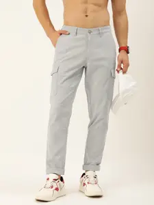 Harvard Men Classic Solid Slim Fit Cargos