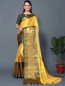 KALINI Ethnic Motifs Woven Design Zari Silk Cotton Saree