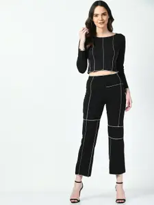 CLAFOUTIS Self-Design Top & Trousers
