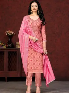 KALINI Floral Printed Unstitched Dress Material