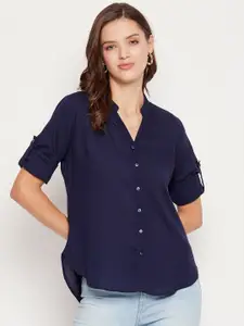 BAESD Classic Mandarin Collar Casual Shirt